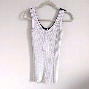 Helmut Lang Ribbed Knit Tank Top NWT Med